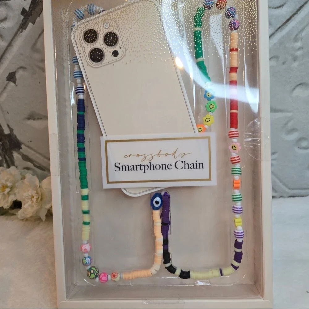 Smartphone Chain Crossbody NEW Vivitar Colorful Beads Lanyard